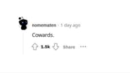 Netizens harshly reacted to the incident (Image via Reddit / u/sakamoto__)